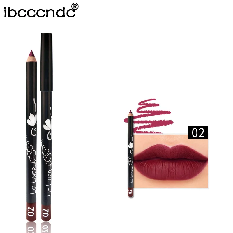 Matte Lipliner Longlasting Waterproof Easy to Wear Nude Lipstick Liner Pen Matt Lips Makeup 1 Piece - Цвет: 2