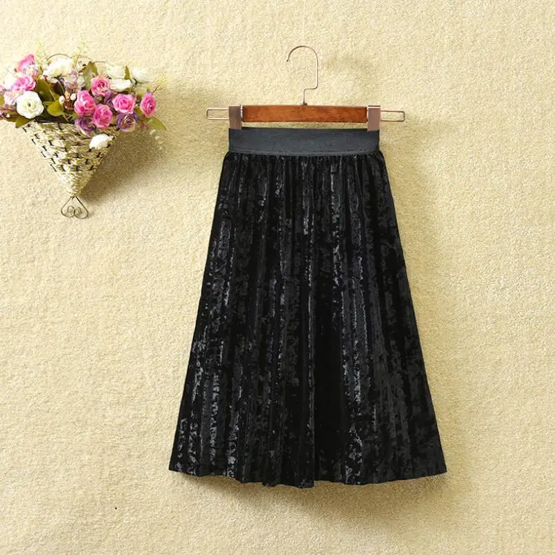 Сезон весна-осень-зима; юбки-пачки для маленьких девочек длинная детская одежда длинная Плиссированная юбка для девочек Детский костюм; JW5019 - Цвет: black tutu skirt
