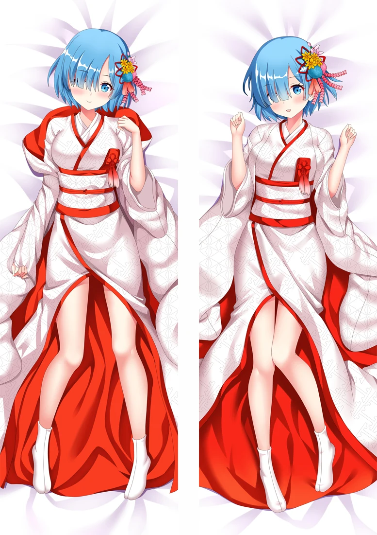 Аниме RE ZERO пусковая жизнь в другом наволочке Dakimakura Чехол сексуальная девушка Rem 3D