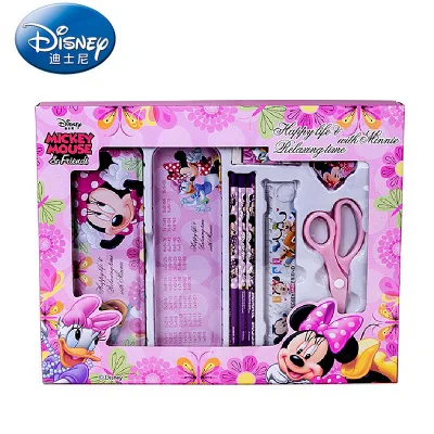 Disney Микки Минни Замороженные Оригинальные Канцелярские Подарочные коробки студенческие Обучающие принадлежности креативная комбинация Канцелярский набор подарки