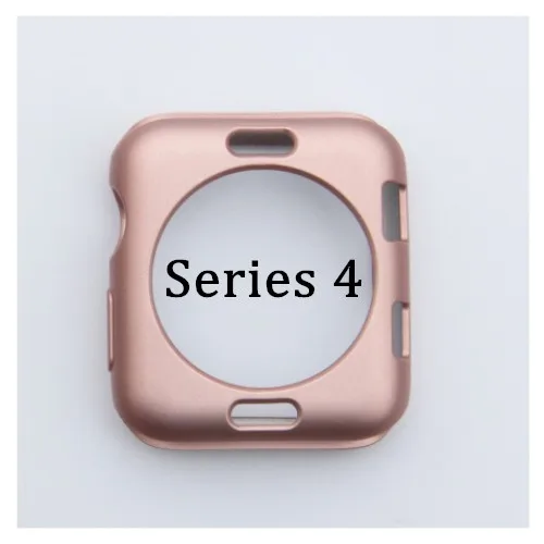 Мягкий ТПУ защитный ультратонкий чехол серии 4 5 для Apple Watch 40 мм 44 мм цветной чехол бампер чехол для часов iWatch 4 5 - Цвет: Розовое золото