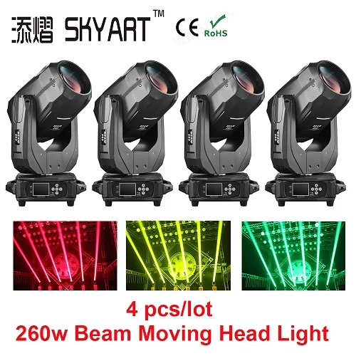 Flycase) дизайн Sharpy 260 Вт Луч поворотный светильник американский Dj движущаяся головка DMX 512 клуб шоу Dj луч 260 движущийся головной свет