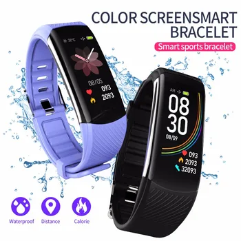 

C6S Smart watch heart rate monitor pedometer clock with pressure measurement men woman Waterproof Bluetooth Smart wristband