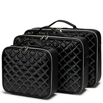 

New Professional Makeup Organizer Cosmetic Case Bolso Mujer Cosmetic Bag PU Large Capacity Storage Case Multilayer Suitcase