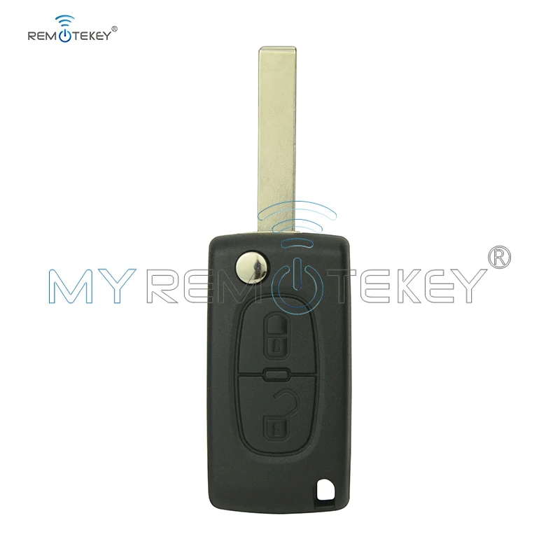 Флип FSK модель дистанционного ключа автомобиля 2 кнопки для peugeot 207 307 308 433 mhz id46-pcf7961 HU83 после 2012 года remtekey