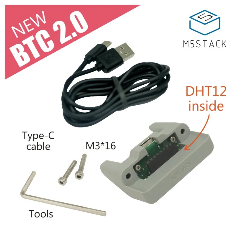 M5Stack Новый BTC тикер DHT12 цифровой датчик температуры и влажности ESP32 для Micropython Bitcoin цена с стоя база