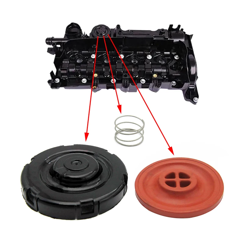 Diaphragm Membrane Seal Rocker Cover Pcv Valve Kit For Bmw 1 3 4 5 X1 X3 X5 F25 F15 F85 E84 F07