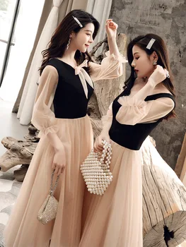 

Elegant Ankle-Length Long Evening Dresses V-neck prom gowns special occasion Formal Party dress vestido de festa 2019