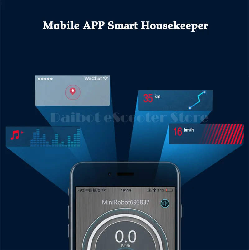 Daibot Portable Electric Scooter Self Balancing Scooters 10 Inch Off Road 250W2 36V Hoverboard For Kids APPBluetooth Speaker   (18)