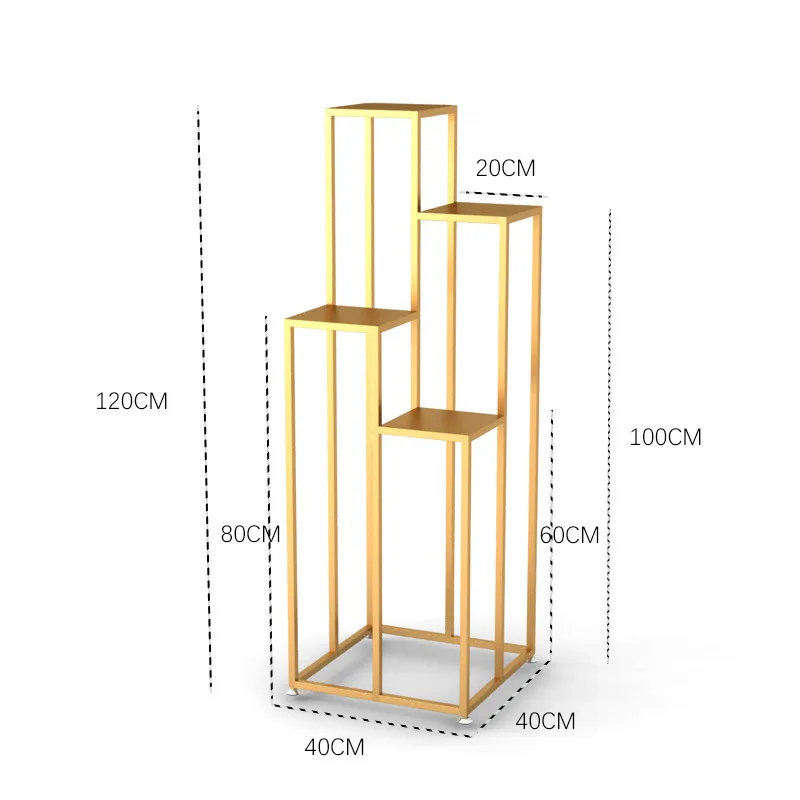Скандинавское металлическое растение стенд комнатный Железный подставка для цветов креативный Мраморный Садовый стенд для гостиной пол цветок металлическая полка балкон - Цвет: L gold iron plate
