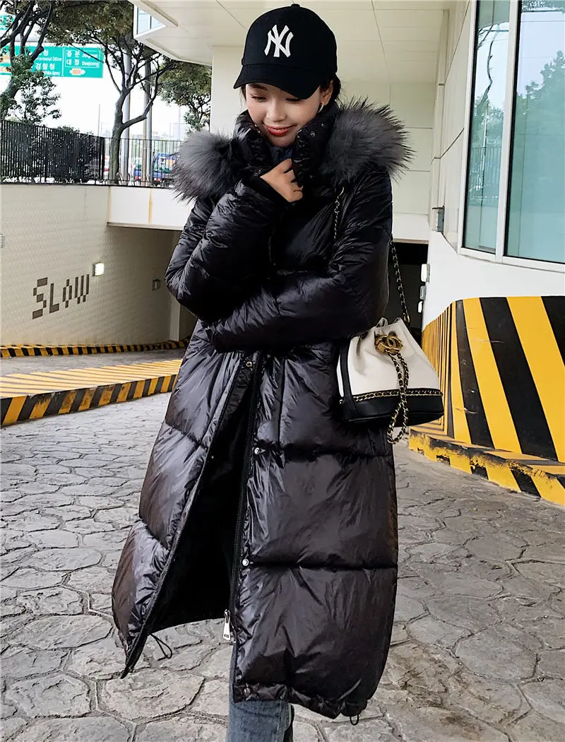 Women Winter Long Parka Fashion Space Cotton Padded Warm Thicken Jacket Coat Ladies Coat Long Outwear