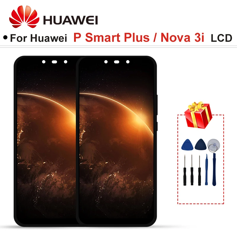 6 3 &quotдля Huawei P Smart Plus LCD Nova 3i дисплей + INE LX1 ЖК сенсорный экран дигитайзер Запасные