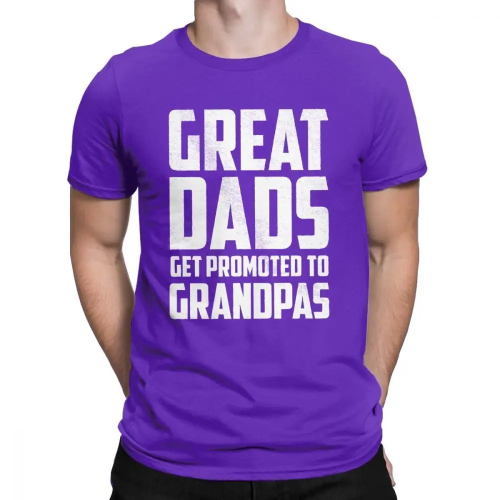 Tyburn/мужская футболка с надписью «Great Dads» и надписью «Get admocted To Grandpas»; хлопковые футболки с юмором и забавными дедушками и папами; подарок на день отца; футболка; одежда - Цвет: Purple