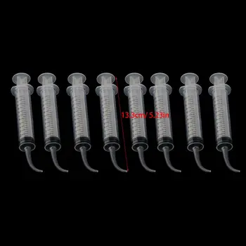 

8 Pack Disposable Dental Irrigation Syringe Oral Irrigator Syringe with Curved Tip 12cc T4MB