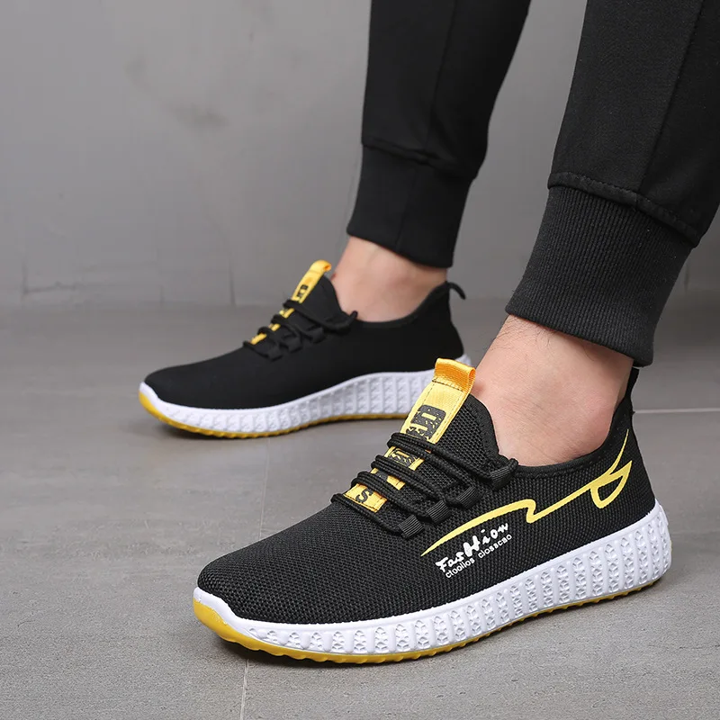 

Fly Woven MEN'S Casual Shoes 2019-Style New Style Autumn Versatile Athletic Shoes Trend Korean-style Punched Sheet Shoes Amoy Su