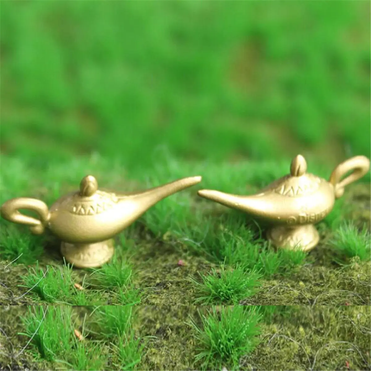 3/5pcs Mini Aladdin Genie Lamp Miniature Fairy Garden Decor Moss Micro Landscape 