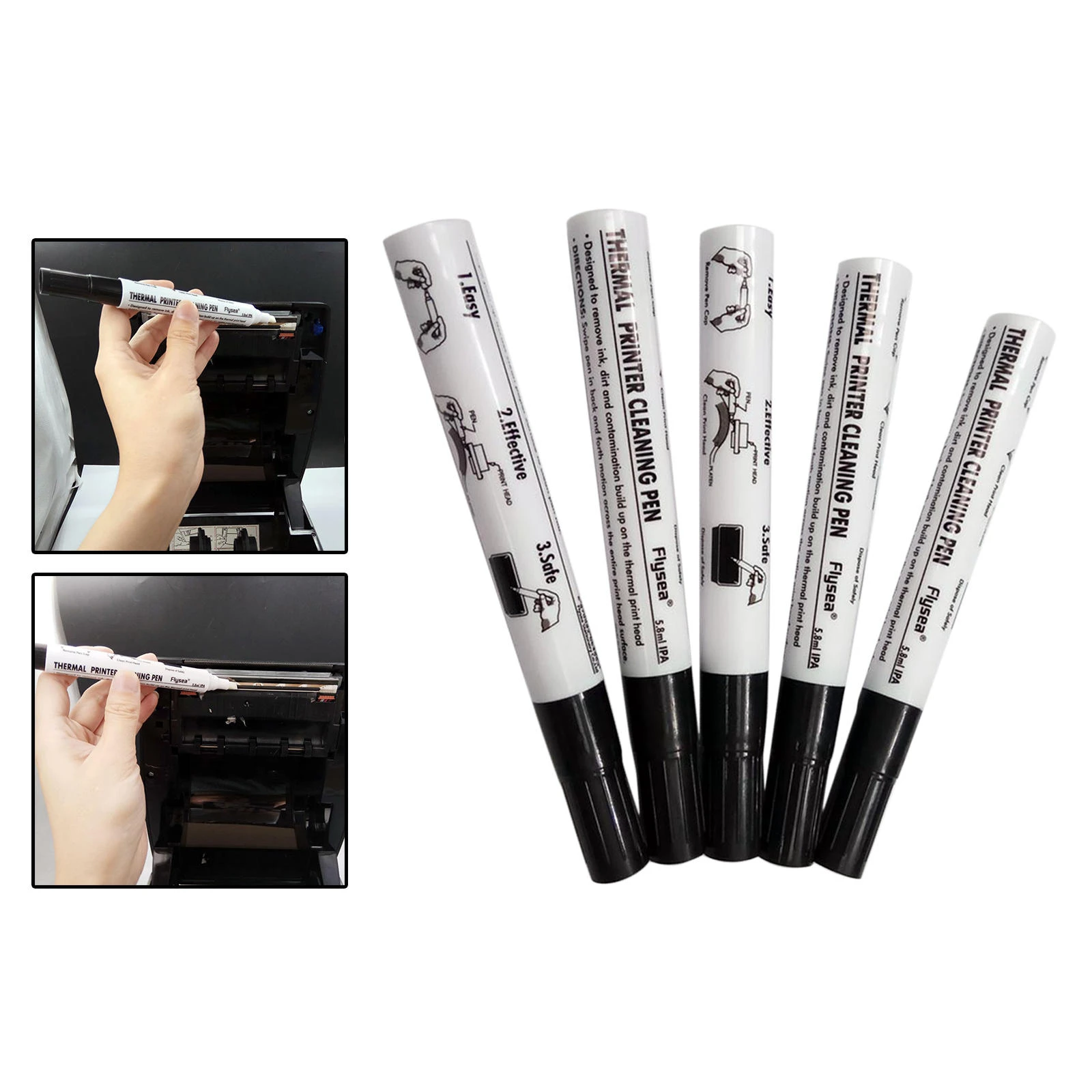 ブランド Zetek Printhead Cleaning Pens 105950035 for Zebra Card Printers