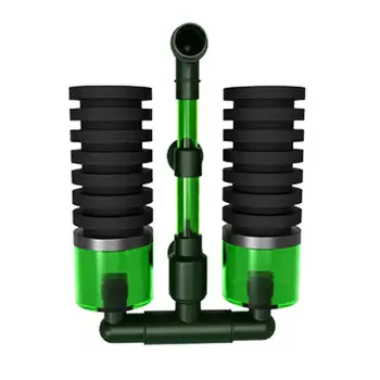 

Foam Filter Aquarium Sponge Filter Double Head Biochemical Cotton Sponges Absorb Safe Fish Tank Equipment