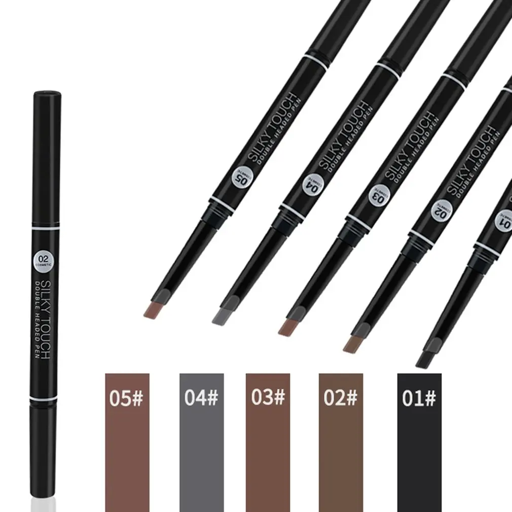 Eyebrow Pencil Eye liner Pen Two In One Non-Marking Long-Lasting Soft Waterproof Anti-Sweat Beauty Products