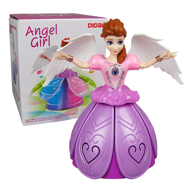 Электрический Танцующая принцесса кукла светодиодный светильник вращающийся танец робот музыкальный светильник ing игрушка пение танцы подарки для детей