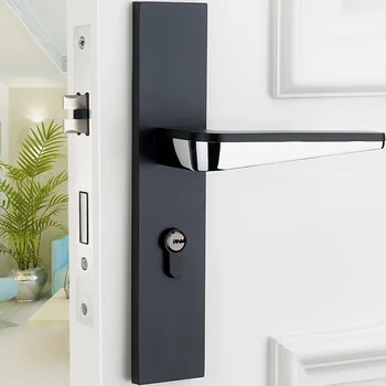 

European Style Black Mute Door Lock, Indoor Lock, Household Universal Type Bathroom Bedroom Room Lock