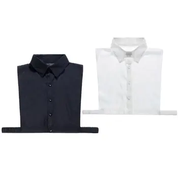 

Solid Color Shirt Fake Collar Detachable Square Point False Collar Lapel Blouse Accessory