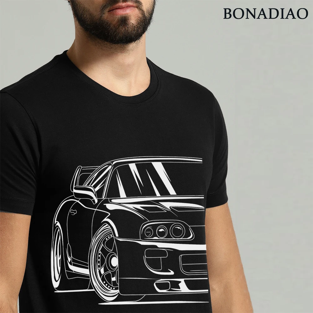 Лучшая футболка Supra 2JZ JDM модная в стиле Харадзюку 100% хлопок яркая Спортивная