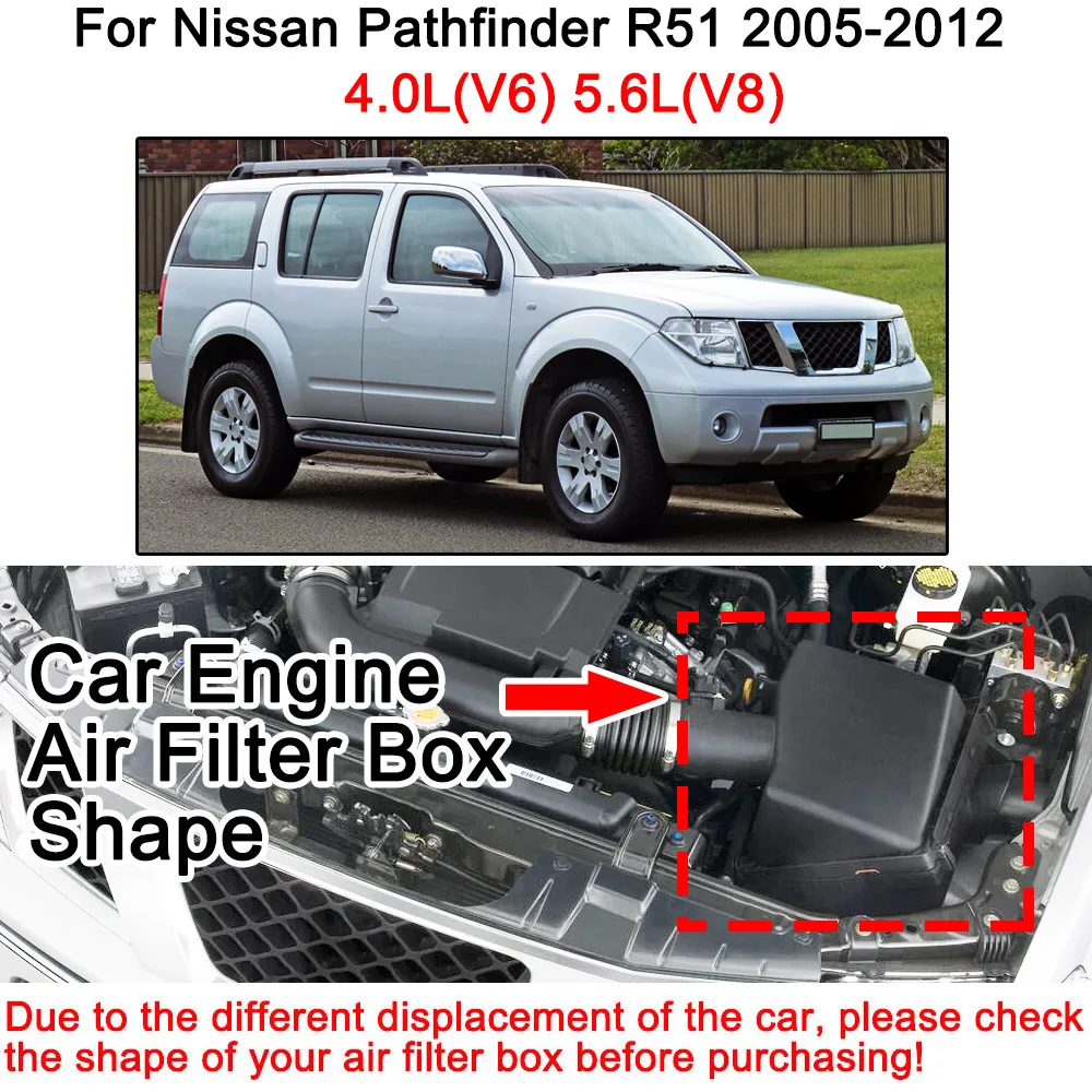 Воздушный фильтр для Nissan Pathfinder R51 2005 2006 2007 2008 2009 2010 2011 2012 4.0L 5.6L 16546-7S000 16546-7S015 16546-75000 комплект