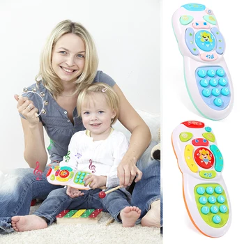 

Multifunction Simulation TV Remote Control Music Story LED Kid Educational Toy Remote Control Design Music LED Effect Button