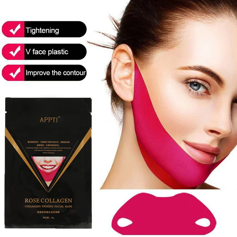 Лифтинговые маски для лица V shape Face Slim Check шеи Lift Peel-off Mask V shape подтягивания кожи лица, коррекция бандажа уход за кожей