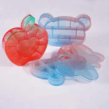 

SNASAN Storage box Hexagon apple flower butterfly Resin Silicone Mould Jewelry Making DIY tool UV epoxy resin Box silicone mold