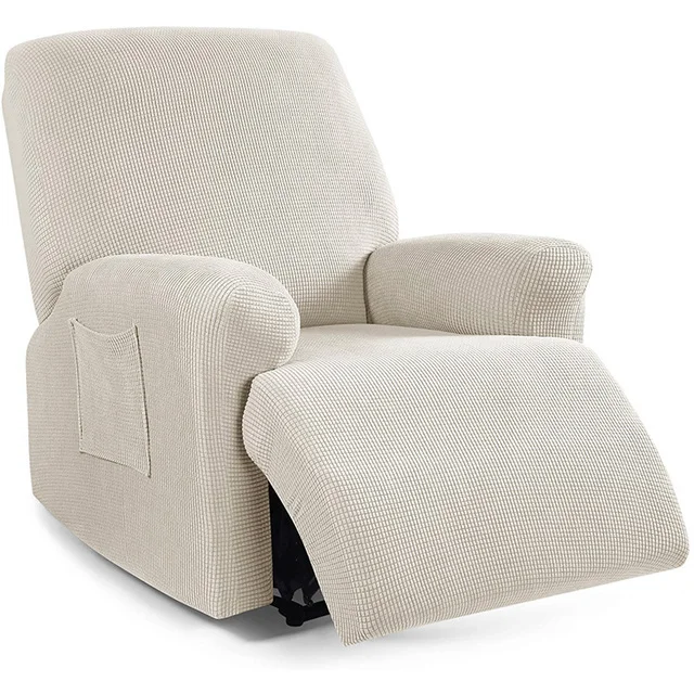 Recliner cover thick soft recliner cover, suitable for living room sofa cover, sofa armchair cover, elastic cover 10 colors Type1 beige