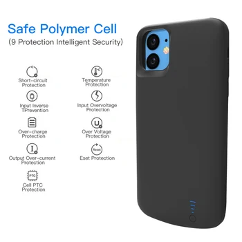 

For iPhone 11 Battery Charger Cases 6000mAh Rechargeable External Battery Charger Pack For IPhone 11/11 Pro/11 Pro Max