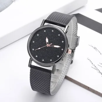

New Starry Sky Mesh Watch Women Luxury Diamond Fashion Ladies Quartz Watch For Women Female Clock Montre Femme Relogios Feminino