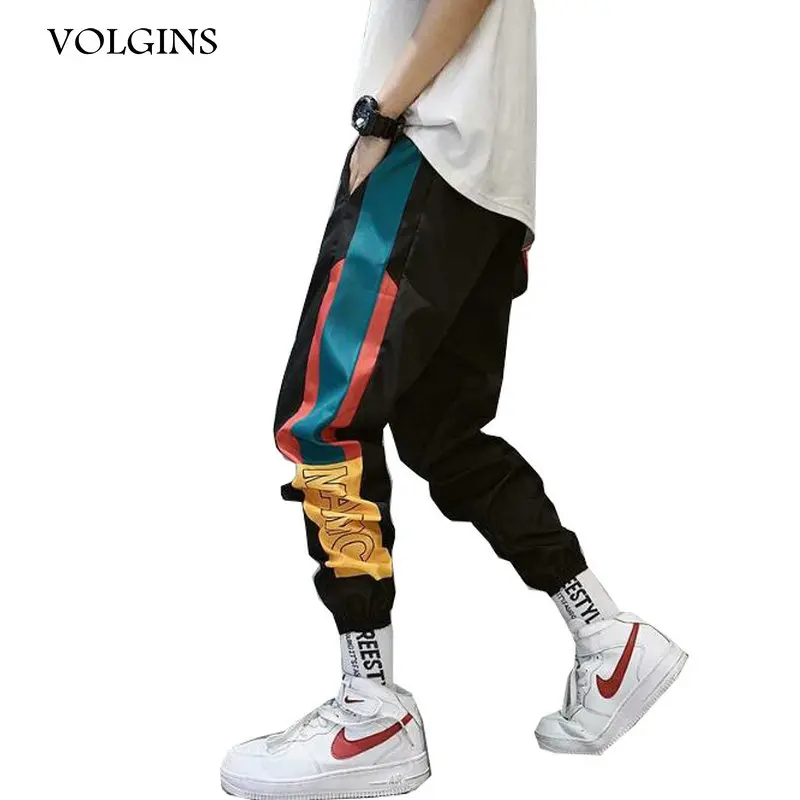 Streetwear Hip Hop Men's Splice Joggers Pants 2020 Men Sweatpants Ankle Length Loose Men Joggers Pants Track Harem Pants Men Streetwear Hip Hop Men's Splice Joggers Pants 2020 Men Sweatpants Ankle Length Loose Men Joggers Pants Track Harem Pants Men