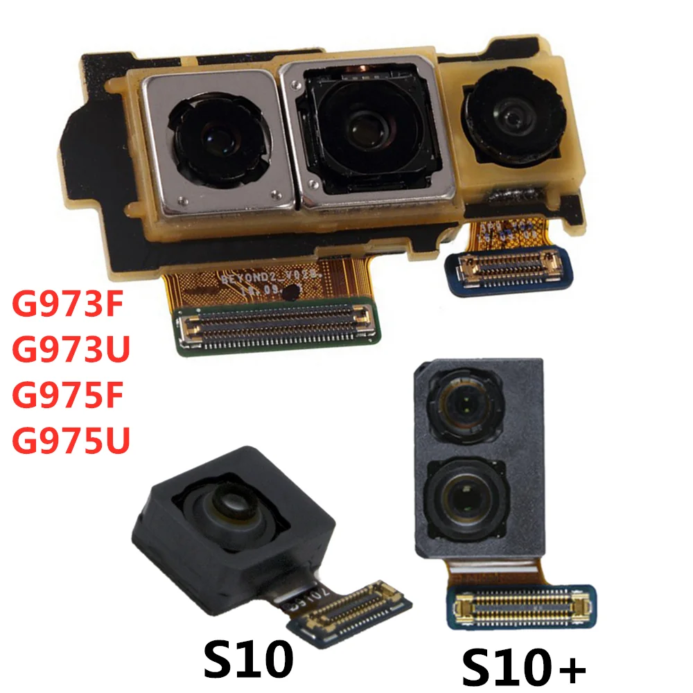 Original Back Rear Camera Module Flex Cable +Front Facing Replacement For Samsung S10 G973F G973U S10+ G975F G975U | Мобильные