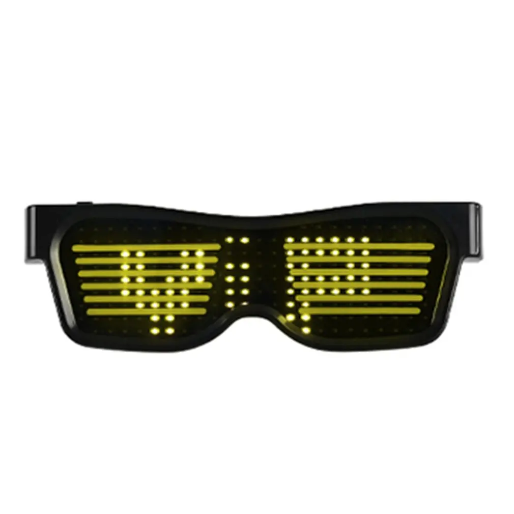 

Magic Bluetooth Led Party Glasses APP Control Shield Luminous Glasses USB Charge DIY App Control Multi-lingual Quick Flash Led
