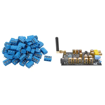 

100PCS Blue ABS KF301-3P 5.08mm 3 Pin Connect Terminal Screw & 1x Csr8675 Aptx Hd Bluetooth 5.0 Wireless Receiver