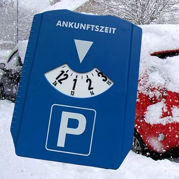

Car Windshield Snow Shovel Time Display Disc Return Time Note Ice Scraper Car Parking Time Sign Timer Clock Snow Remover