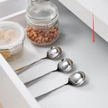 

45*150cm Clear Waterproof Oilproof Shelf Cover Mat Drawer Liner Cabinet Non Slip Table Adhesive Kitchen Cupboard Refrigerator
