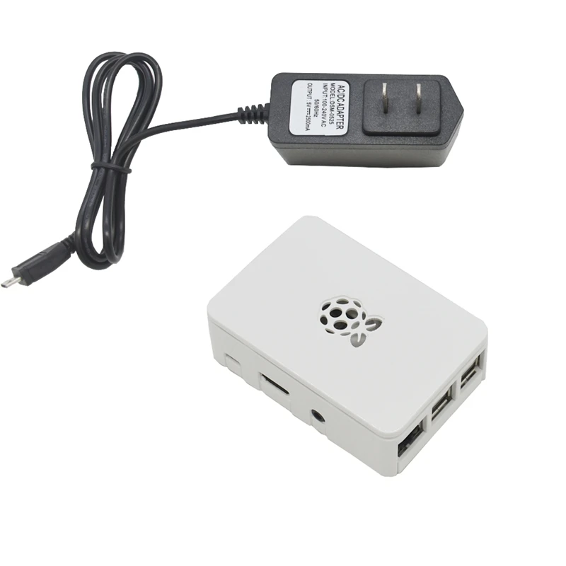 Для Raspberry Pi 3 Model B+(плюс) плата+ Abs чехол+ 5 В 2.5A адаптер питания с Wifi и комплект Bluetooth Us Plug