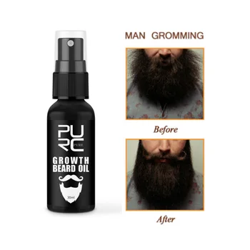 

Pure Beard Growth Oil Men Anti Hair Loss Grow Moustache Essence Oil Thicker Fuller Gentlemen's Beard Hair Extension Pro 30ml