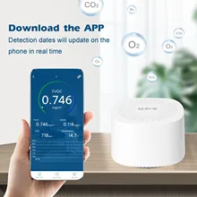 Sensor de co2 dióxido carbono qualidade do ar tester formaldeído medidor alta sensibilidade envenenamento detector interior teste formaldeído