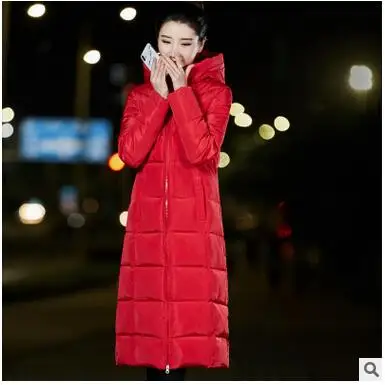 2019 зимняя женская куртка X-long с капюшоном и хлопковой подкладкой Женское пальто
