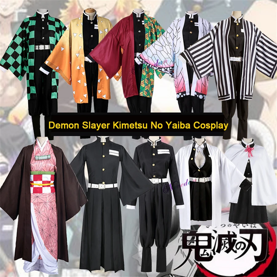 Disfraz de Personajes de Demon Slayer Kimetsu no Yaiba para Adulto, Kimono  Cosplay de Anime Kochou Shinobu Agatsuma Zenitsu Kamado Tanjirou Giyuu  Nezuko - AliExpress