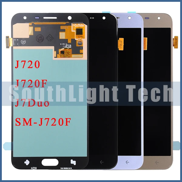 Super Amoled для Samsung Galaxy J7 Duo 2018 J720 J720F J720M ЖК дисплей с сенсорным экраном дигитайзер