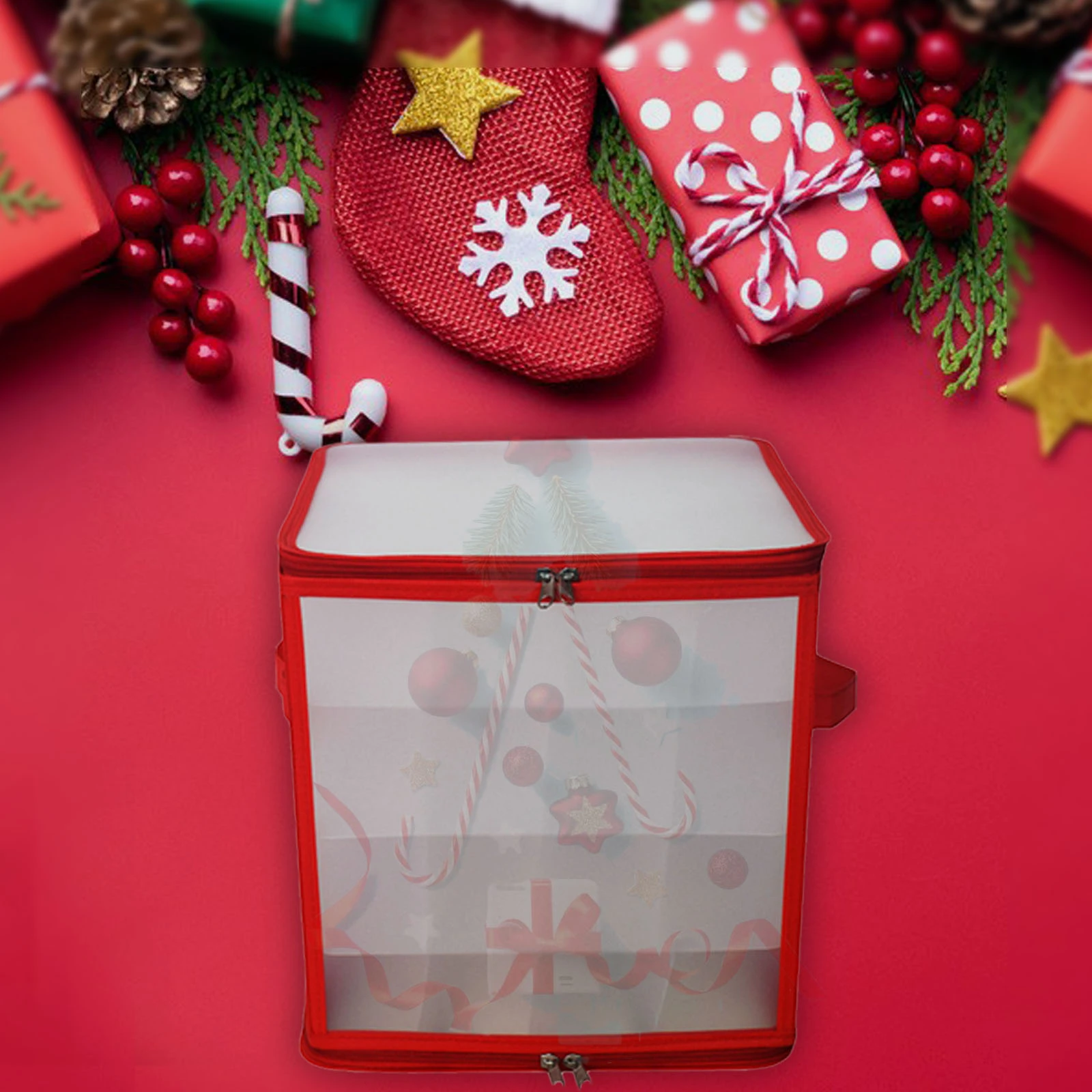 Christmas Ball Storage Sorting 64 Grid Storage Box With Lid Christmas