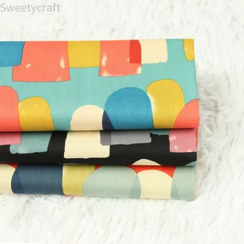 

110x45cm Thin 100% Cotton fabric by half Yards Print Cloth for DIY sewing Kid Dress Bedding Handmade Material Home Deocr Fabrics
