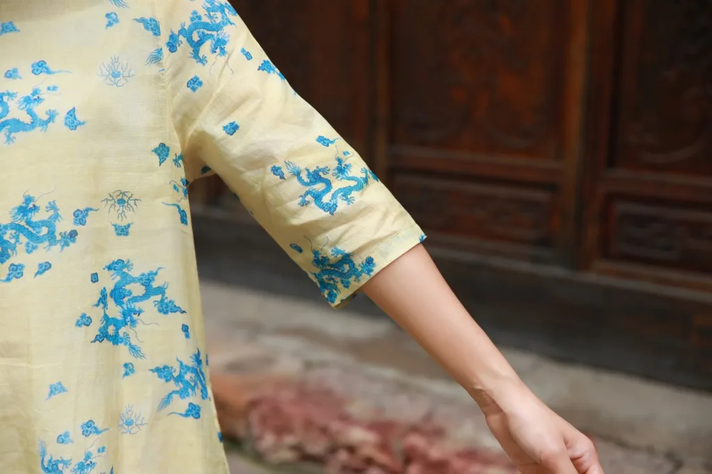 Original Literary Rhinoceros Chinese Style Improved Cheongsam Long Dress