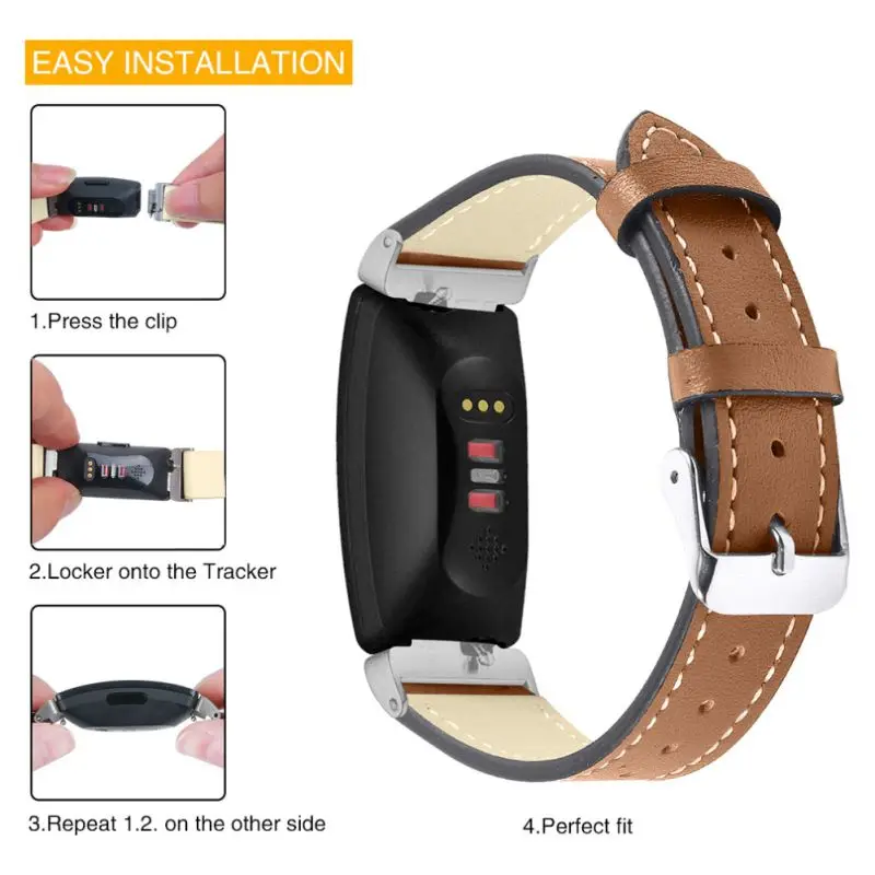 Совместимость для Fitbit вдохновить& для Fitbit Inspire HR ремень кожаный ремешок Регулируемый замена аксессуары, ремни